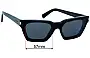 Sunglass Fix Replacement Lenses for Yves Saint Laurent SL 633 Calista - 57mm Wide 