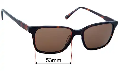 Specsavers Chesterman Sun Rx Replacement Sunglass Lenses - 53mm Wide  