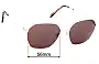 Specsavers Portrush Sun Rx Replacement Lenses 56mm wide 