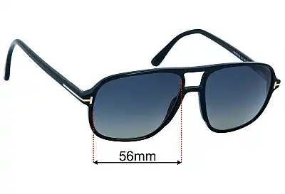 Tom Ford TF5737-B Verres de Remplacement 56mm wide 