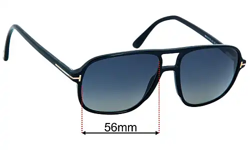 Tom Ford TF5737-B Replacement Lenses 56mm wide 
