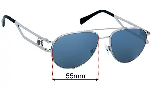Versace MOD 1269 Replacement Lenses 55mm wide 
