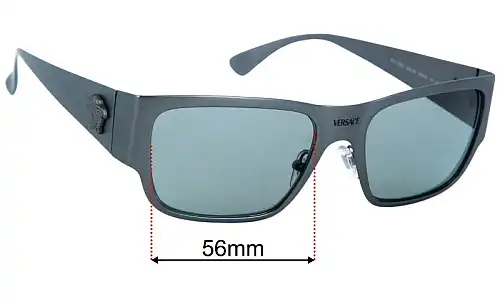 Versace MOD 226 Replacement Sunglass Lenses - 56mm Wide  