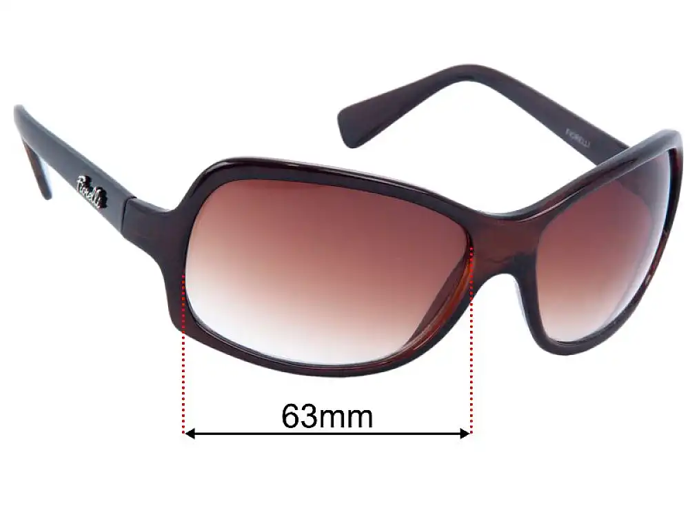 Sunglass Fix Replacement Lenses for Fiorelli Ava - 63mm Wide