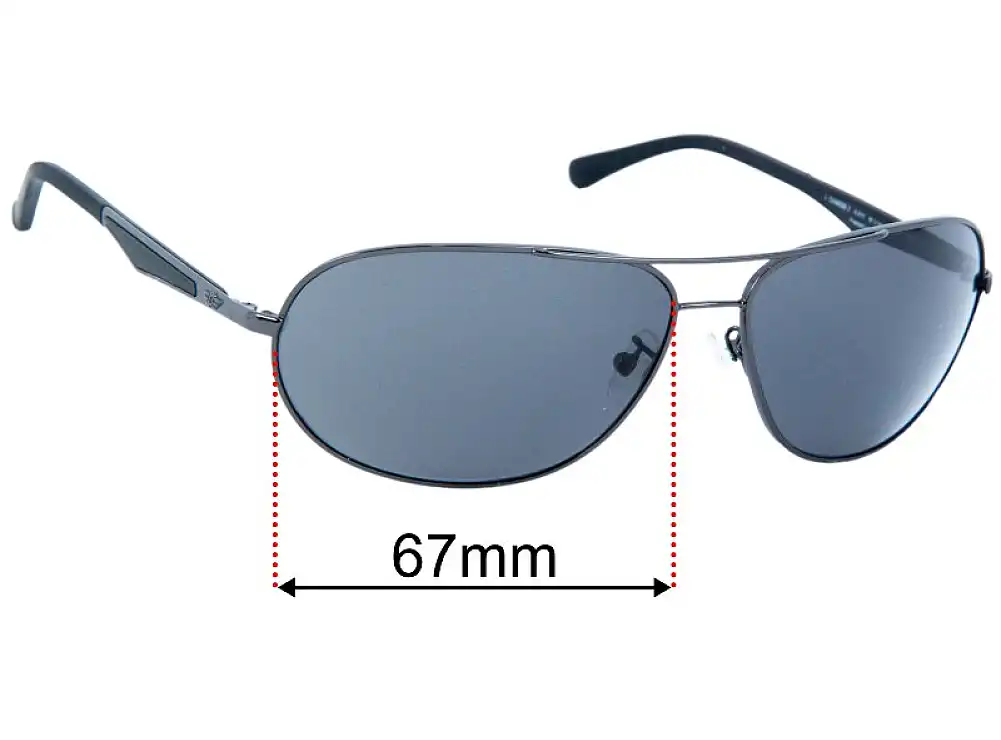 Sunglass Fix Replacement Lenses for Police S8757 Charger 2 67mm