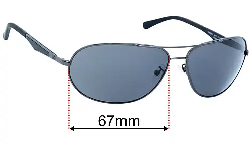 Police S8757 Charger 2 Replacement Lenses 67mm wide 