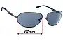 Sunglass Fix Replacement Lenses for Police S8757 Charger 2 - 67mm Wide 