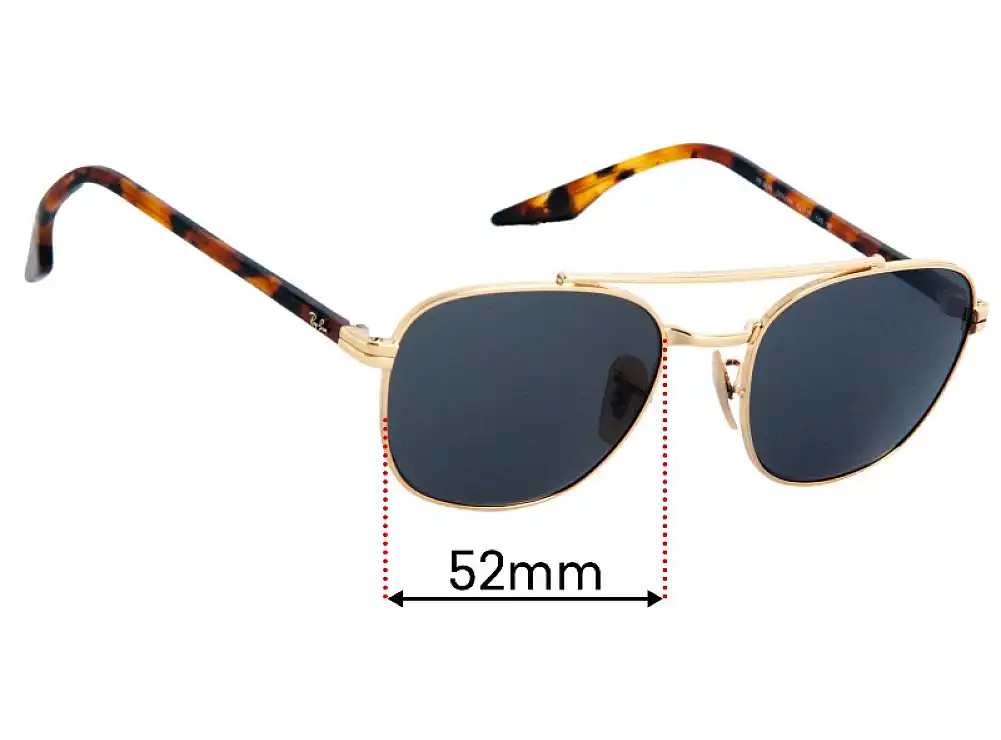 Sunglass Fix Replacement Lenses for Ray-Ban RB3688 Chromance - 52mm Wide