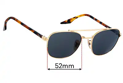 Ray-Ban RB3688 Replacement Lenses 52mm wide 