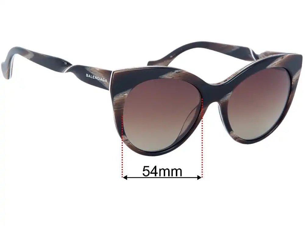 Sunglass Fix Ersatzgläser für Balenciaga BA 51 - 54mm Wide