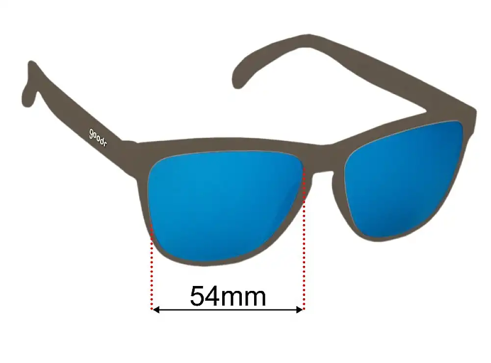 Sunglass Fix Replacement Lenses for Goodr Astral Projection Road Trip - 54mm Wide
