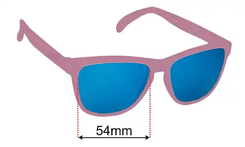 Goodr Don't Tab Shame Me Replacement Lenses 54mm wide 