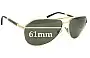 Sunglass Fix Lentes de Repuesto para Dolce & Gabbana DG2106K - 61mm Wide 