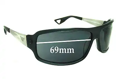 Emporio Armani EA9531 Replacement Lenses 69mm wide 