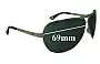 Sunglass Fix Verres de Remplacement pour Emporio Armani EA9367/S - 69mm Wide 