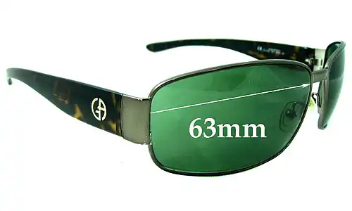 Sunglass Fix Ersatzgläser für Giorgio Armani 179/S - 63mm Wide 