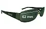 Sunglass Fix Replacement Lenses for Mako Sting 9481 - 62mm Wide 
