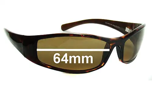 Sunglass Fix Verres de Remplacement pour Maui Jim MJ106 Hoku - 64mm Wide 