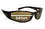 Sunglass Fix Verres de Remplacement pour Maui Jim MJ106 Hoku - 64mm Wide 
