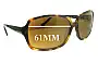 Sunglass Fix Replacement Lenses for Oliver Peoples Pandora - 61mm Wide 