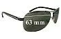Sunglass Fix Verres de Remplacement pour Prada SPR59L - 63mm Wide 