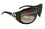 Sunglass Fix Ersatzgläser für Roberto Cavalli 315S - 66mm Wide 