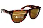 Sunglass Fix Replacement Lenses for American Optical 2T - 54mm Wide 