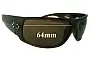 Sunglass Fix Ersatzgläser für Blinde Unknown Model - 64mm Wide 