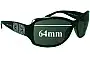 Sunglass Fix Replacement Lenses for Bvlgari 8004-B - 64mm Wide 