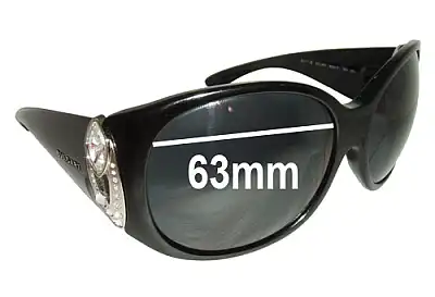 Bvlgari 8017-B Replacement Lenses 63mm wide 