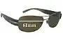 Sunglass Fix Replacement Lenses for Calvin Klein Unknown Model - 61mm Wide 