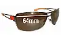 Sunglass Fix Replacement Lenses for Diesel Unknown Model - 64mm Wide 