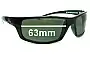 Sunglass Fix Replacement Lenses for Electric Technician Older than 2011 - 63mm Wide 