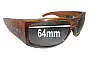 Sunglass Fix Replacement Lenses for Kaenon Gauge - 64mm Wide 
