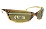 Sunglass Fix Replacement Lenses for Mako Buzz 9440 - 67mm Wide 