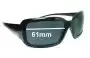 Sunglass Fix Verres de Remplacement pour Prada SPR01H & PR01HS - 61mm Wide 