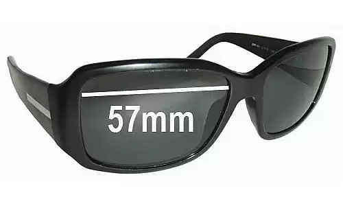 Sunglass Fix Lentes de Repuesto para Prada SPS14H - 57mm Wide 