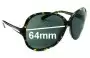 Sunglass Fix Replacement Lenses for Prada SPR19I & PR19IS - 64mm Wide 