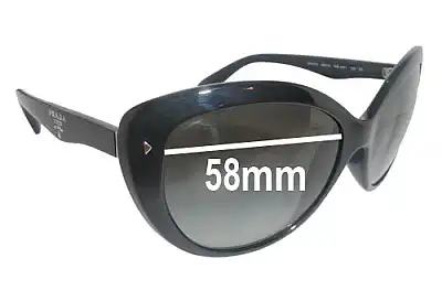 Prada SPR21N Ersatzgläser 58mm wide 