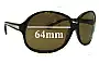Sunglass Fix Replacement Lenses for Prada SPR21I & PR21IS - 64mm Wide 