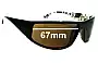 Sunglass Fix Replacement Lenses for Quiksilver AKKA DAKKA - 67mm Wide 