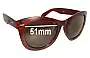 Sunglass Fix Lentes de Repuesto para Ray-Ban RB9325 - 51mm Wide 