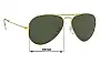 Sunglass Fix Verres de Remplacement pour Ray-Ban RB3026 LM Aviator - 63mm Wide 