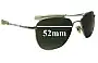 Sunglass Fix Lentes de Repuesto para Randolph Engineering RE USA - 52mm Wide 