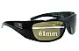 Sunglass Fix Replacement Lenses for Rip Curl Bells - 61mm Wide 