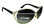 Sunglass Fix Replacement Lenses for Tom Ford Yvette TF89 - 63mm Wide 