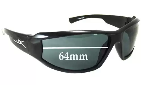 Sunglass Fix Lentes de Repuesto para Wiley X Wiley X Jake - 64mm Wide 