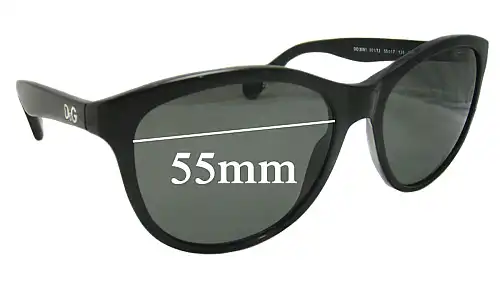 Sunglass Fix Verres de Remplacement pour Dolce & Gabbana DG3090 - 55mm Wide 