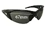 Sunglass Fix Verres de Remplacement pour Nike EV0258 Undermine - 67mm Wide 