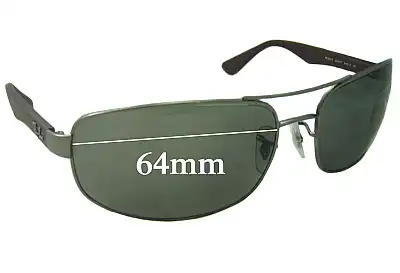 Ray-Ban RB3445 Ersatzgläser 64mm wide 
